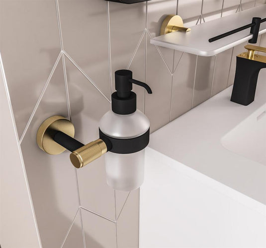Eastbrook Catania Soap Dispenser Matt Black/Brushed Brass | 52.509