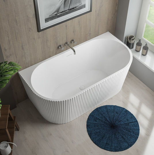 Eastbrook Caversham 1500mm D Shaped Bath (Inc Waste) White | 33.0046