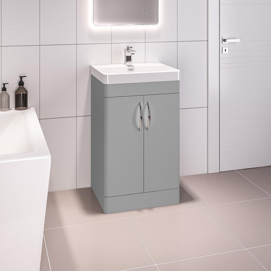 Eastbrook Cavone 500mm Door Base Vanity Unit Matt Grey | 36.0043