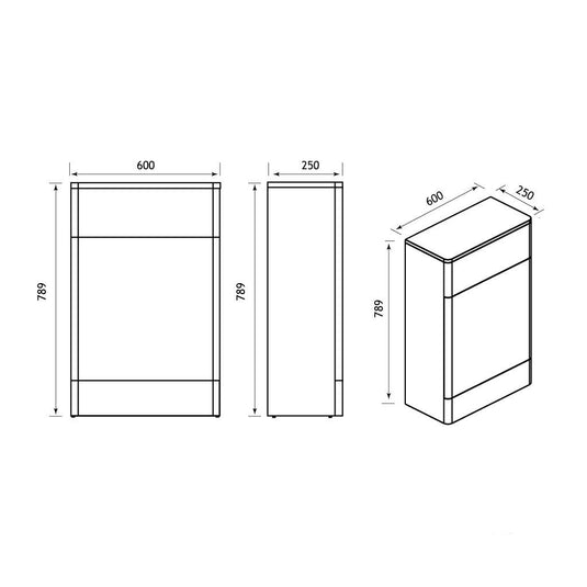 Eastbrook Cavone 600mm WC Unit Gloss White | 36.0091