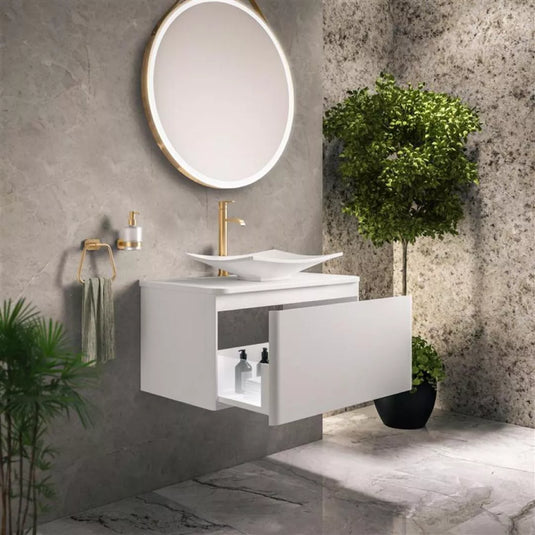 Eastbrook Cavone & Grovely 80cm Slab Top for Sit-On Basin White | 36.8916 - Envy Bathrooms Ltd