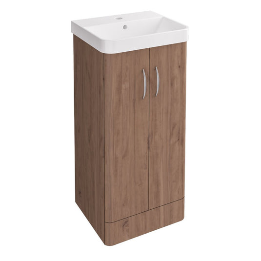 Eastbrook Cavone II 400mm Door Vanity Unit Medium Oak | 37.2054