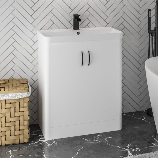 Eastbrook Cavone II 700 x 350mm Door Base Vanity Unit White | 37.1007
