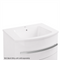 Eastbrook Centa 600mm Curved Ceramic Basin White | 103.009