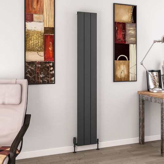 Eastbrook Charlton 1800 x 280mm Aluminium Radiator Matt Anthracite | 89.0129