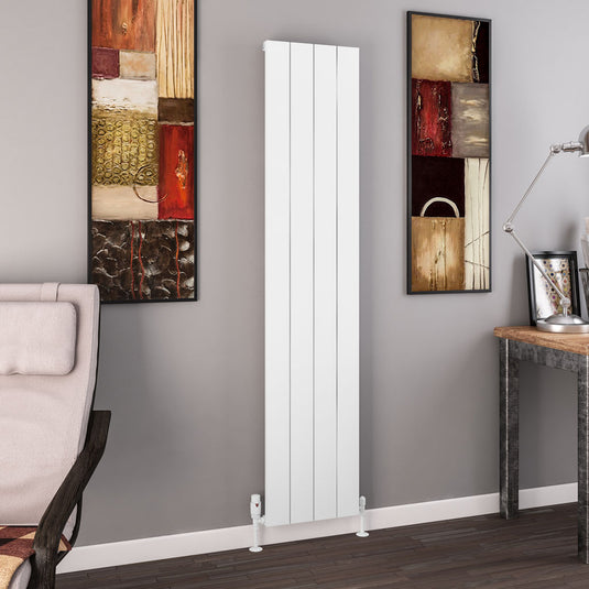 Eastbrook Charlton 1800 x 375mm Aluminium Radiator Matt White | 89.0130