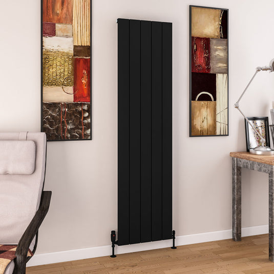 Eastbrook Charlton 1800 x 470mm Aluminium Radiator Matt Black | 89.0765