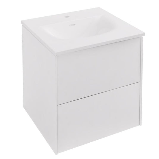 Eastbrook Chedworth 500mm Wall Hung 2 Drawer Vanity Unit High Gloss White | 72.0018
