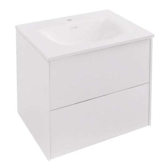 Eastbrook Chedworth 600mm Wall Hung 2 Drawer Vanity Unit High Gloss White | 72.0019