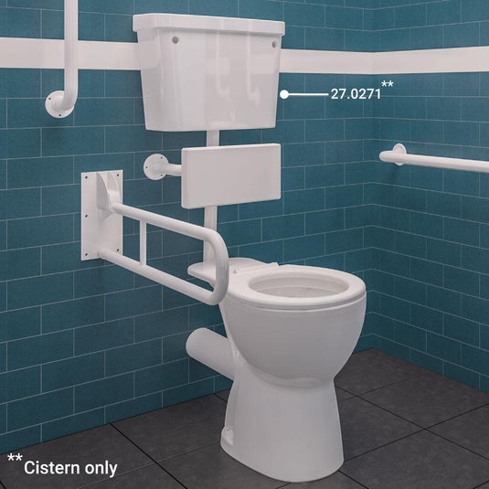 Eastbrook Cistern from Low Level Doc M Pack Push Flush White | 27.0271