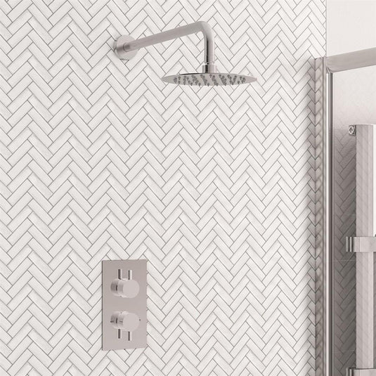 Eastbrook Concealed Valve, Round Shower Head & Round Shower Arm - Chrome - BND001 - Envy Bathrooms Ltd