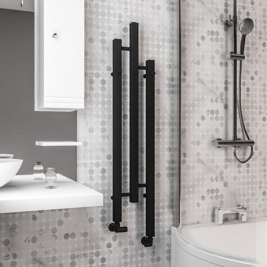 Eastbrook Conwy 1200 x 220mm Radiator Matt Black | 41.0713