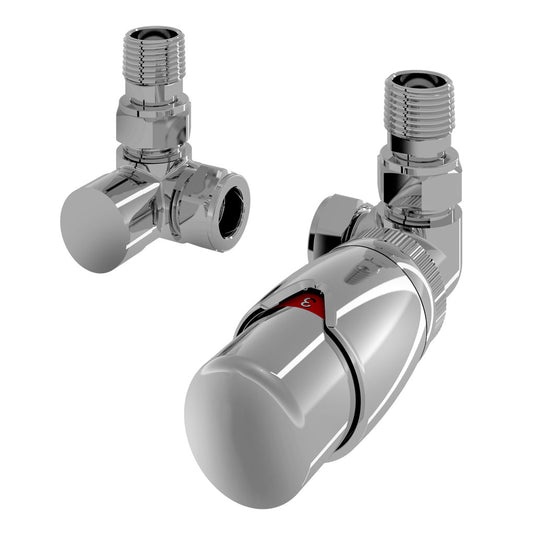 Eastbrook Corner Designer TRV with Lockshield 15mm Chrome | 54.0004
