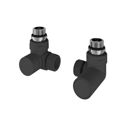 Eastbrook Corner Radiator Valves Pair Matt Anthracite | 54.0050