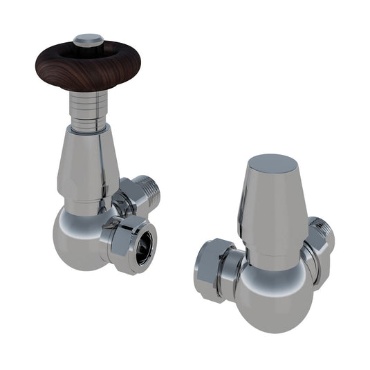 Eastbrook Corner Traditional TRV with Lockshield 15mm Chrome | 54.0010