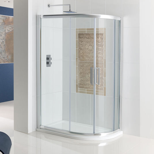 Eastbrook Corniche 1000 x 800mm Easy Clean Offset Quadrant Shower Enclosure Chrome | 69.0065