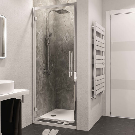 Eastbrook Corniche 2000 Framed Hinged Shower Door 700x2000mm Chrome | 49.3101
