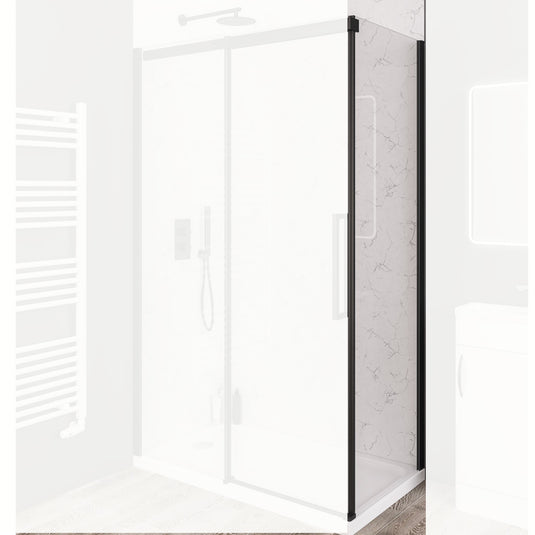 Eastbrook Corniche Side Panel 2000 x 800mm Matt Black | 49.6022