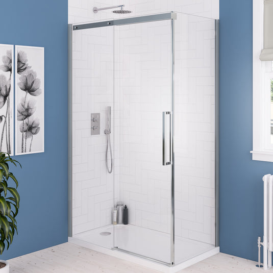 Eastbrook Corniche Sliding Shower Door 2000 x 1400mm Chrome | 49.6004