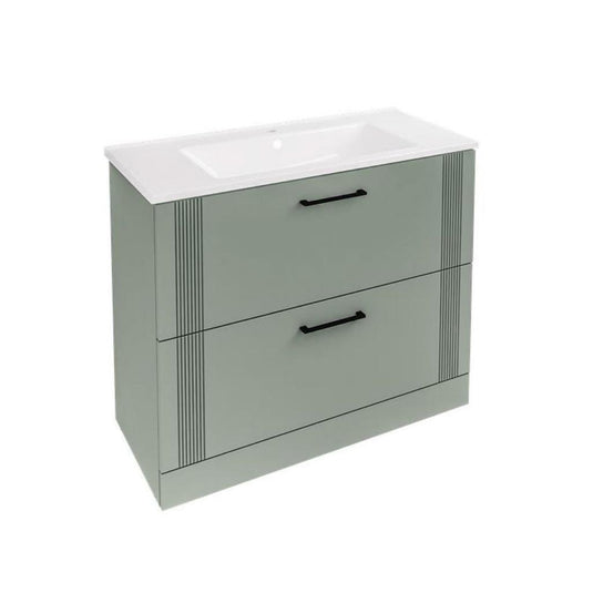 Eastbrook Cranham 1000mm Floorstanding Vanity Unit Sage Green | 77.0013