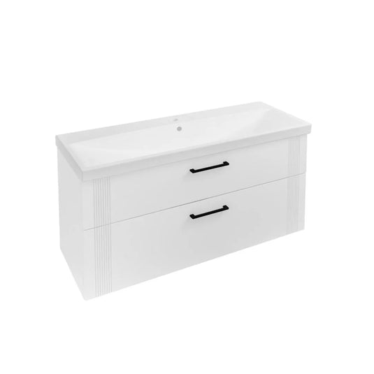 Eastbrook Cranham 120cm Wall Hung Vanity Unit Matt White | 77.0021 - Envy Bathrooms Ltd