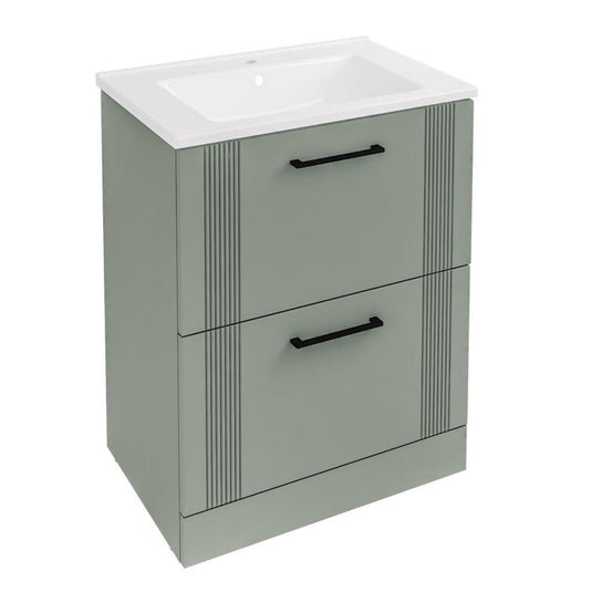 Eastbrook Cranham 600mm Floorstanding Vanity Unit Sage Green | 77.0011