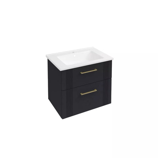 Eastbrook Cranham 60cm Wall Hung Vanity Unit Matt Anthracite | 77.0014 - Envy Bathrooms Ltd