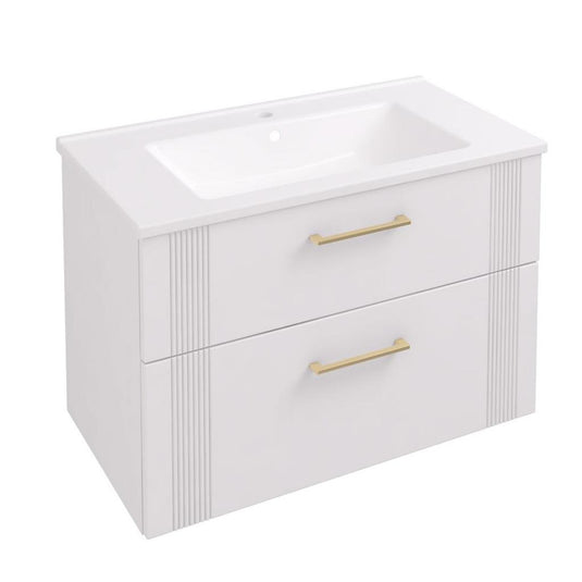 Eastbrook Cranham 800mm Wall Hung Vanity Unit Matt White | 77.0002