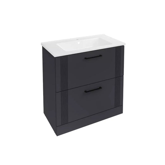 Eastbrook Cranham 80cm Floorstanding Vanity Unit Matt Anthracite | 77.0018 - Envy Bathrooms Ltd