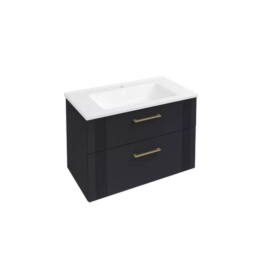 Eastbrook Cranham 80Cm Wall Hung Vanity Unit Matt Anthracite | 77.0015 - Envy Bathrooms Ltd