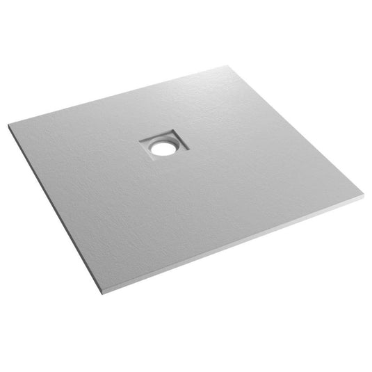 Eastbrook Crossland 800 x 800mm Square Slate Shower tray - Light Grey - 159.3201 - Envy Bathrooms Ltd