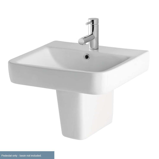 Eastbrook Crowthorne Semi Pedestal  For 500mm and 560mm Basin | White | 26.0030