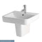 Eastbrook Crowthorne Semi Pedestal  For 500mm and 560mm Basin | White | 26.0030