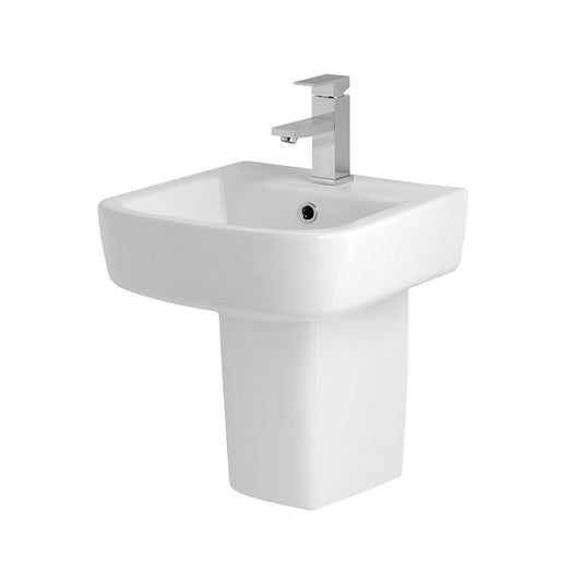 Eastbrook Crowthorne Semi Pedestal  For 500mm and 560mm Basin | White | 26.0030