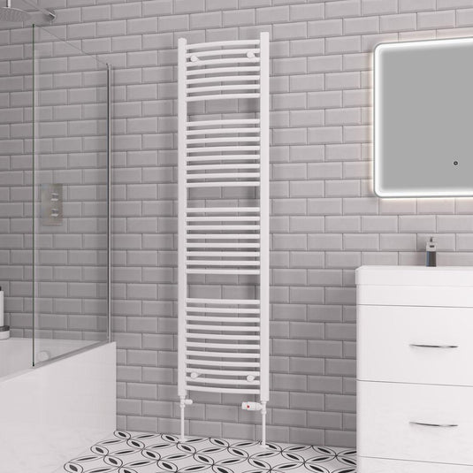 Eastbrook Curved Biava 1720 x 450mm Towel Multirail Gloss White | 41.0305