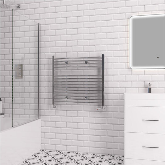 Eastbrook Curved Biava 688 x 750mm Towel Multirail Chrome | 41.0291