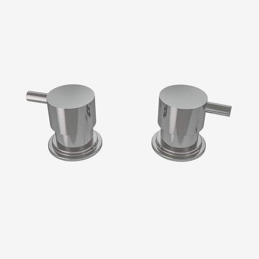 Eastbrook Deck Mounted Round Lever Side Valve Handles for Bath Filler Taps (Pair) Chrome | 68.0043