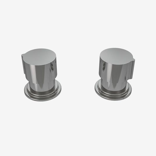 Eastbrook Deck Mounted Round Side Valve Handles for Bath Filler Taps (Pair) Chrome | 68.0041