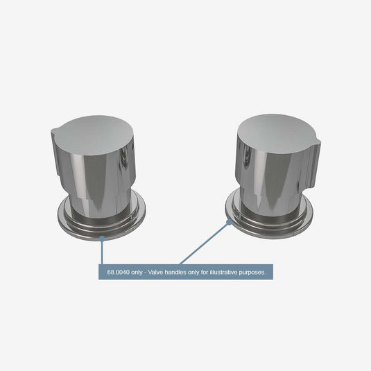 Eastbrook Deck Mounted Side Valves with Braided Hose Chrome | 68.0040