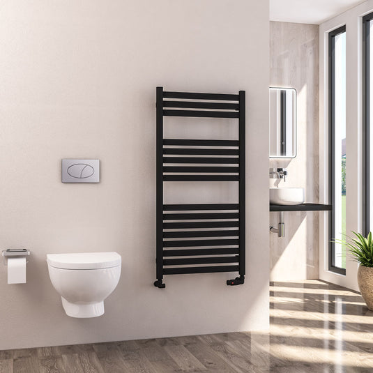Eastbrook Defford 1200 x 600mm Towel Rail Matt Black | 89.1295