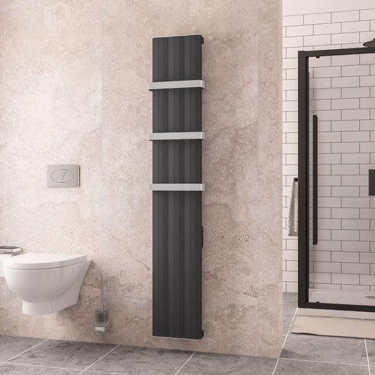 Eastbrook Derwent 1800 x 304mm Dry Element Aluminium Radiator Matt Anthracite | 41.0493