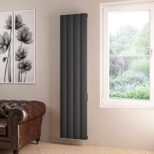Eastbrook Derwent 1800 x 404mm Dry Element Aluminium Radiator Matt Anthracite | 41.0494