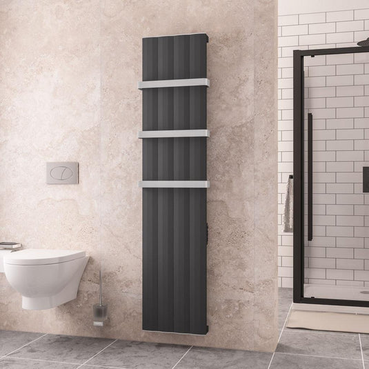 Eastbrook Derwent 1800 x 404mm Dry Element Aluminium Radiator Matt Anthracite | 41.0494