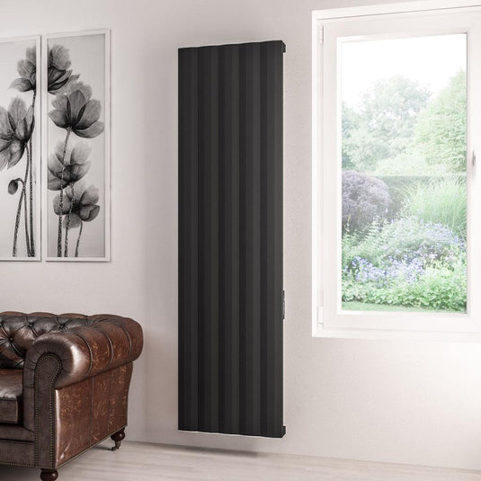 Eastbrook Derwent 1800 x 504mm Dry Element Aluminium Radiator Matt Black | 41.0499