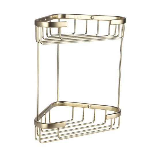 Eastbrook Double Corner Basket Brushed Brass | 52.232
