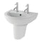 Eastbrook Dura Basin 450mm 2TH (inc fixings) White | 26.0026