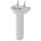 Eastbrook Dura Pedestal For 450mm, 500mm, and 550mm Basin  | White | 26.0002