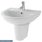 Eastbrook Dura Semi Pedestal (inc fixings)  For 450mm, 500mm, and 550mm Basin  | White | 26.0004