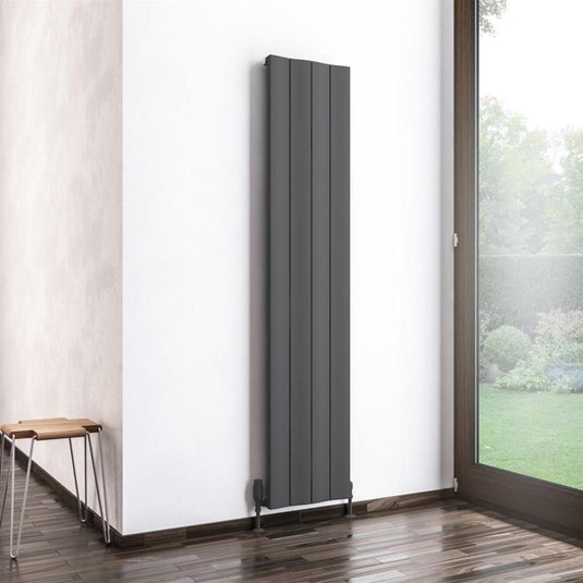 Eastbrook Fairford 1800 x 375mm Aluminium Radiator Matt Anthracite | 89.0228