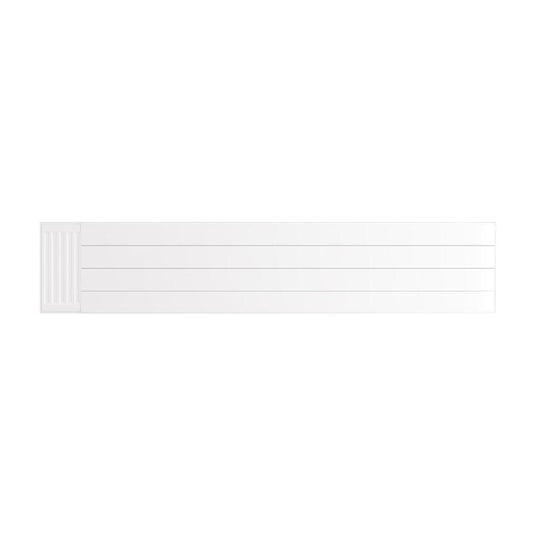 Eastbrook Flat Cover Plate with Lines 400 x 2000mm Gloss White | 25.5089